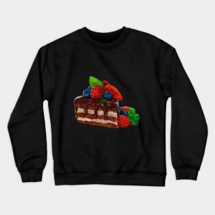 Sweet cake in chocolate icing Crewneck Sweatshirt